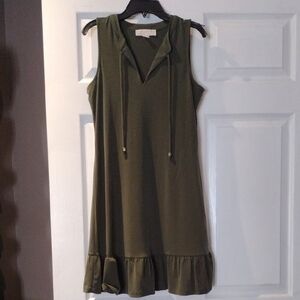 MICHAEL Michael Kors Olive Green Sleeveless Dress